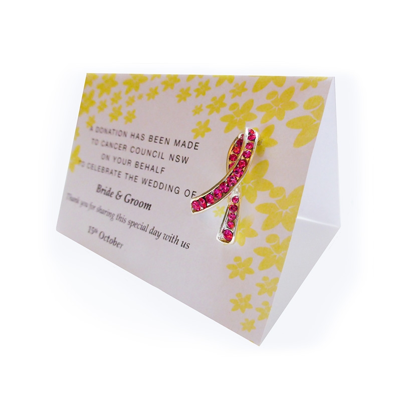Pink Diamante pin with card*
